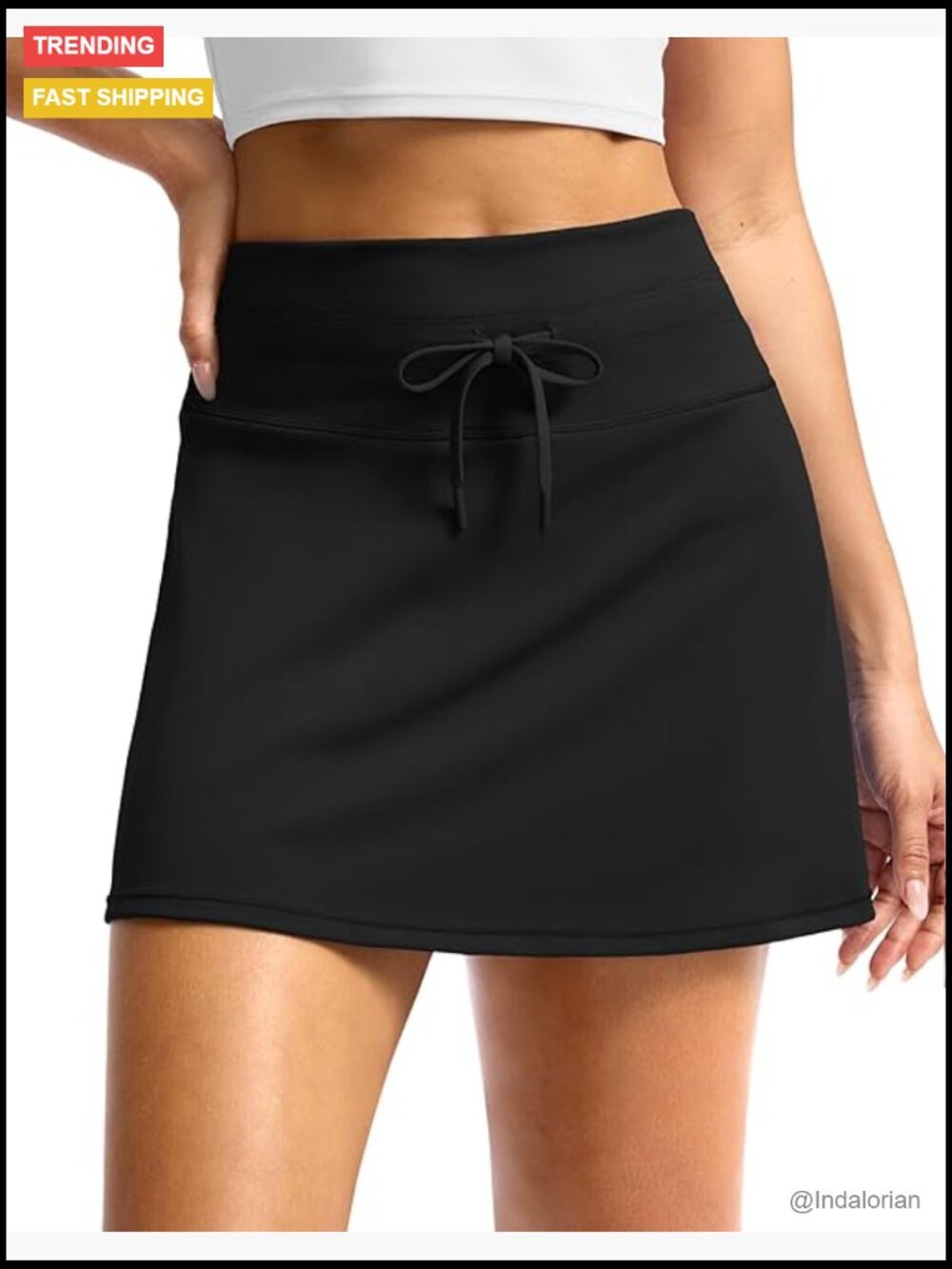 High Waisted Athletic Skort with Built-in Shorts and Pockets